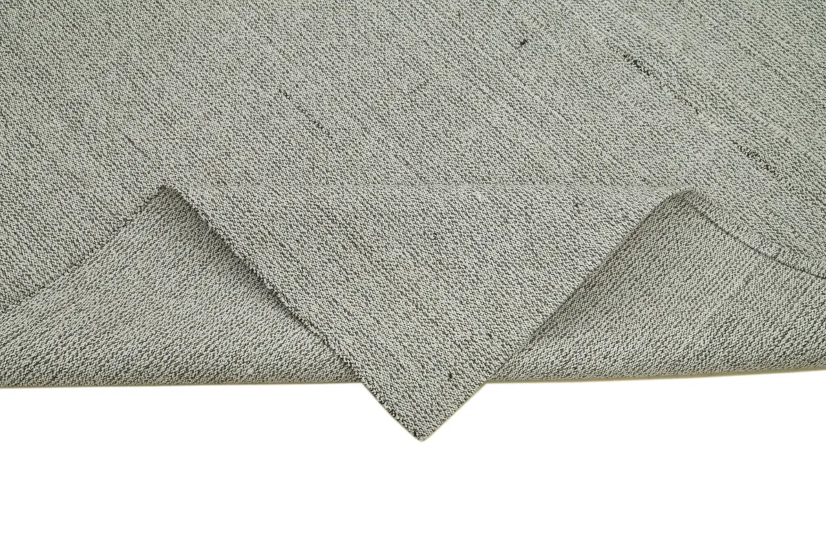 Flatweave Modern Gri Pamuk Üstü Yün El Dokuma Kilim-214x303 - Görsel 6