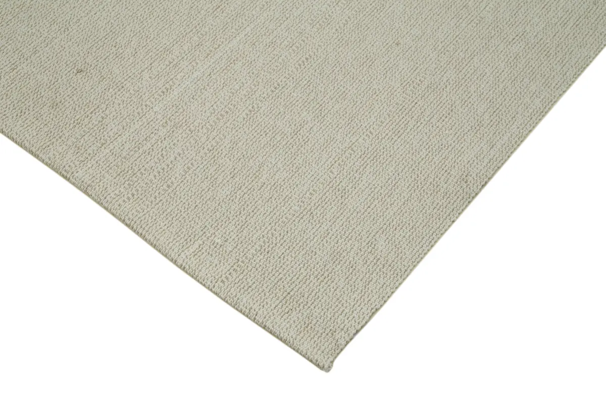 Flatweave Modern Bej Pamuk Üstü Yün El Dokuma Kilim-212x333 - Görsel 4