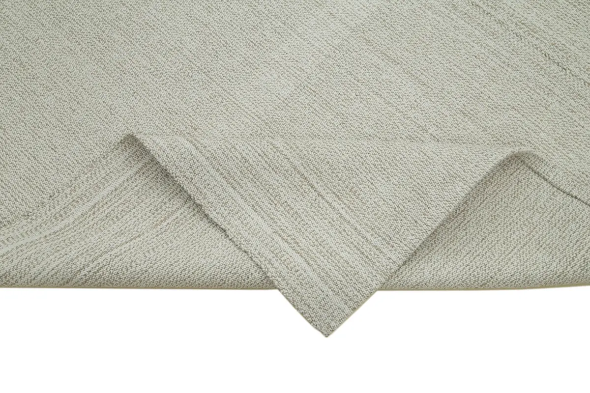 Flatweave Modern Bej Pamuk Üstü Yün El Dokuma Kilim-211x326 - Görsel 6