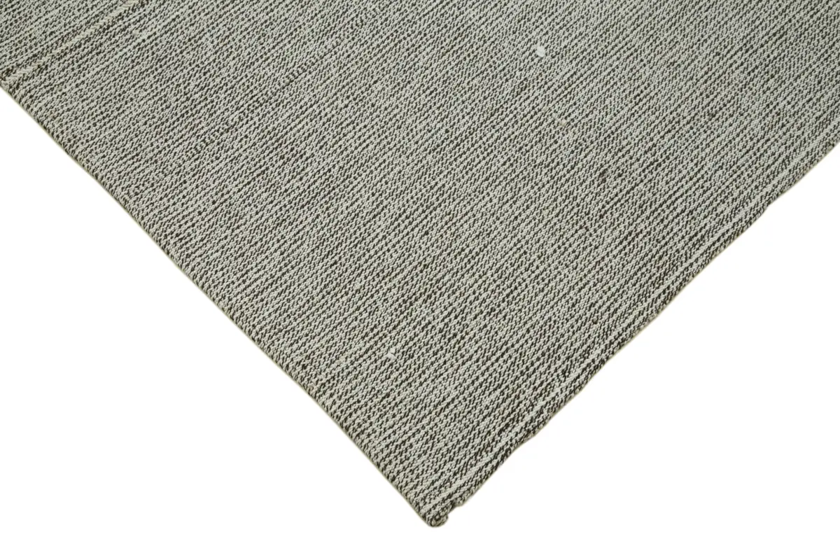 Flatweave Modern Gri Pamuk Üstü Yün El Dokuma Kilim-236x286 - Görsel 4