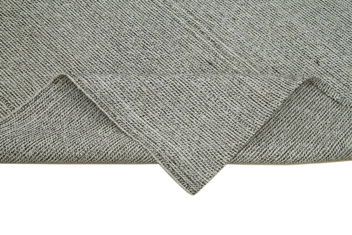 Flatweave Modern Gri Pamuk Üstü Yün El Dokuma Kilim-236x282 - Görsel 6
