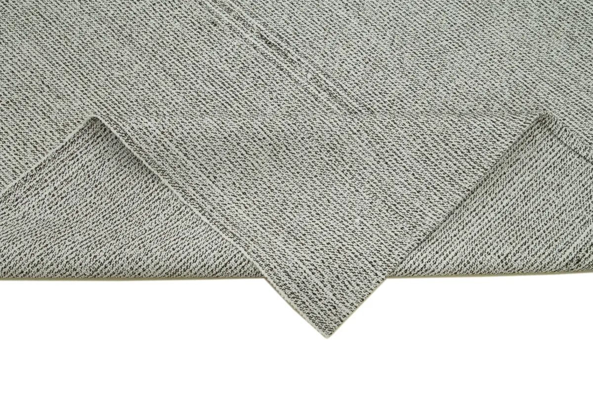 Flatweave Modern Gri Pamuk Üstü Yün El Dokuma Kilim-239x327 - Görsel 6