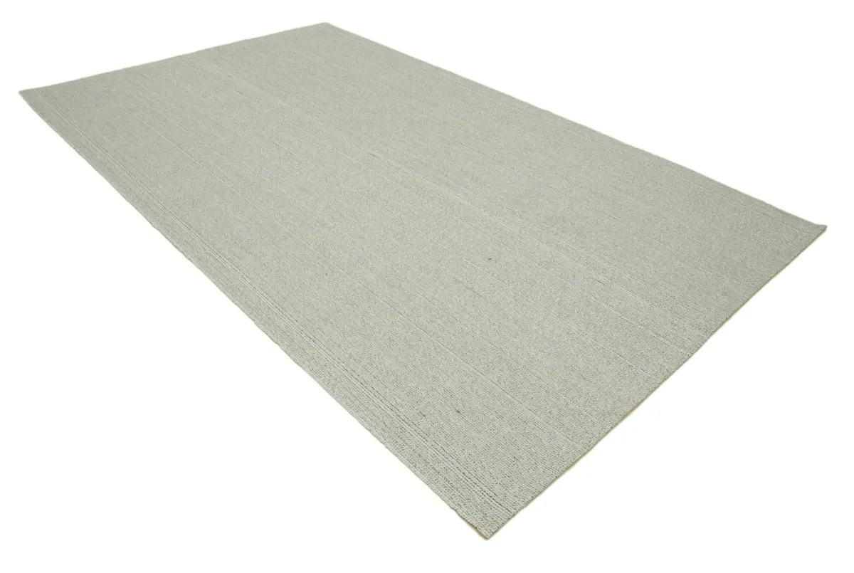 Flatweave Modern Bej Pamuk Üstü Yün El Dokuma Kilim-204x336 - Görsel 2