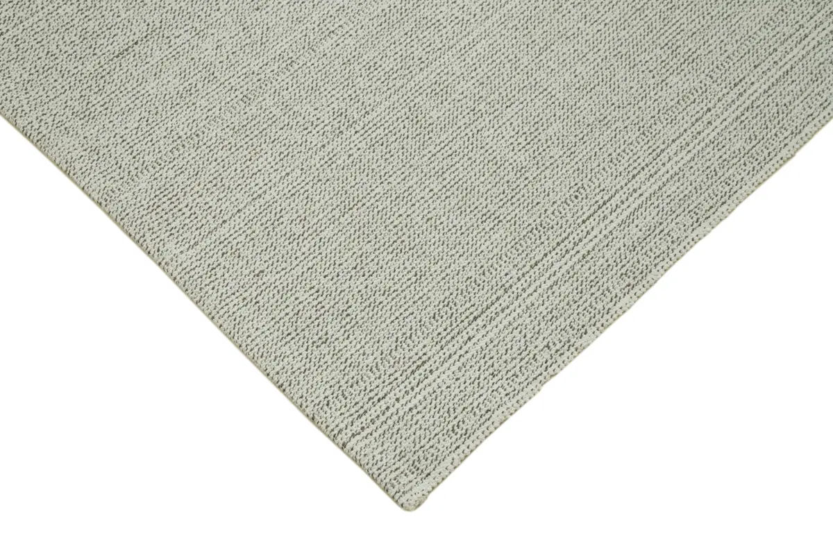Flatweave Modern Bej Pamuk Üstü Yün El Dokuma Kilim-204x336 - Görsel 4