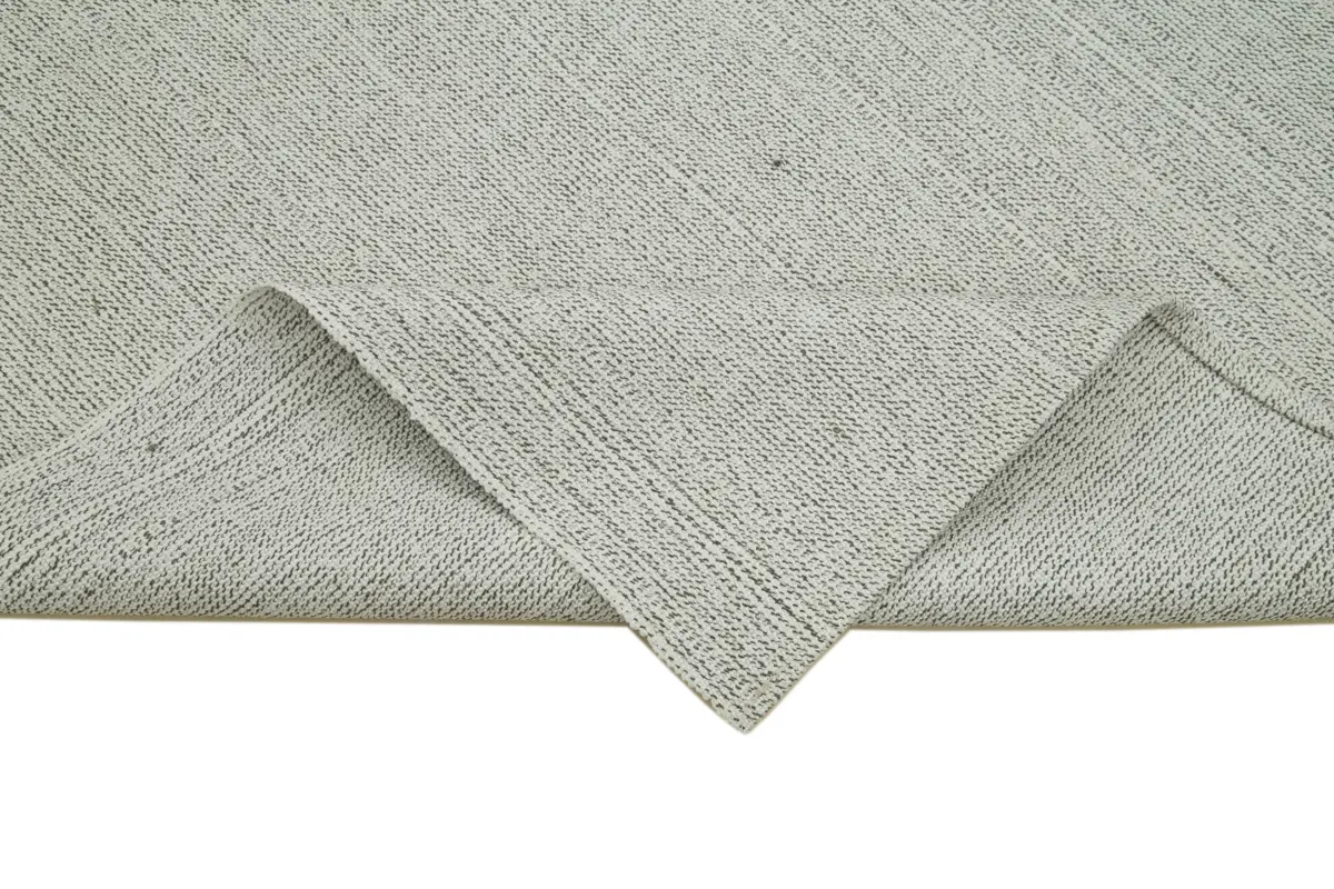 Flatweave Modern Bej Pamuk Üstü Yün El Dokuma Kilim-204x336 - Görsel 6