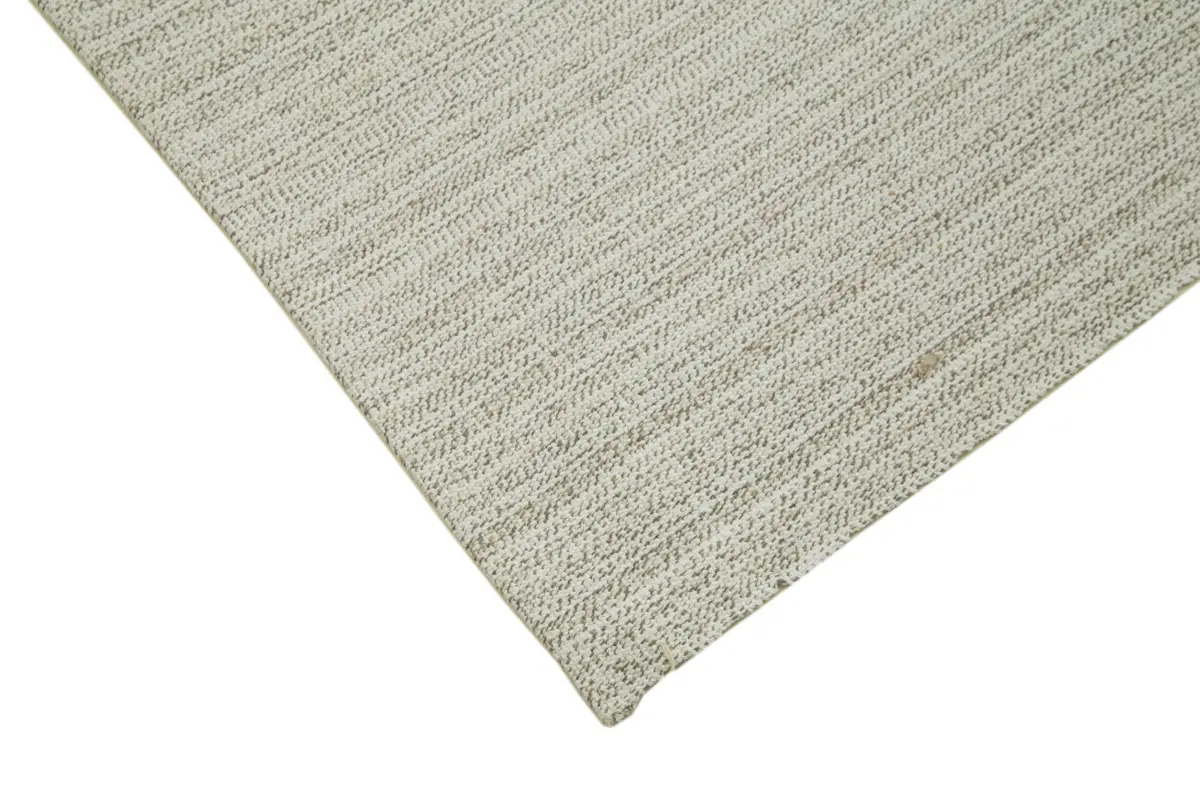 Flatweave Modern Bej Pamuk Üstü Yün El Dokuma Kilim-210x305 - Görsel 4