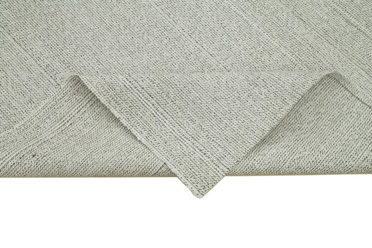 Flatweave Modern Bej Pamuk Üstü Yün El Dokuma Kilim-202x317 - Görsel 6