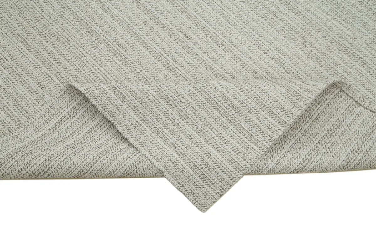 Flatweave Modern Bej Pamuk Üstü Yün El Dokuma Kilim-211x320 - Görsel 6
