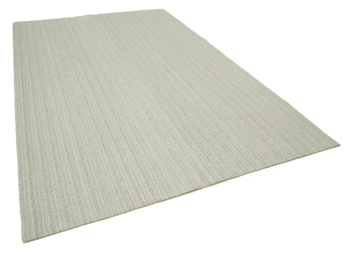 Flatweave Modern Bej Pamuk Üstü Yün El Dokuma Kilim-211x328 - Görsel 2