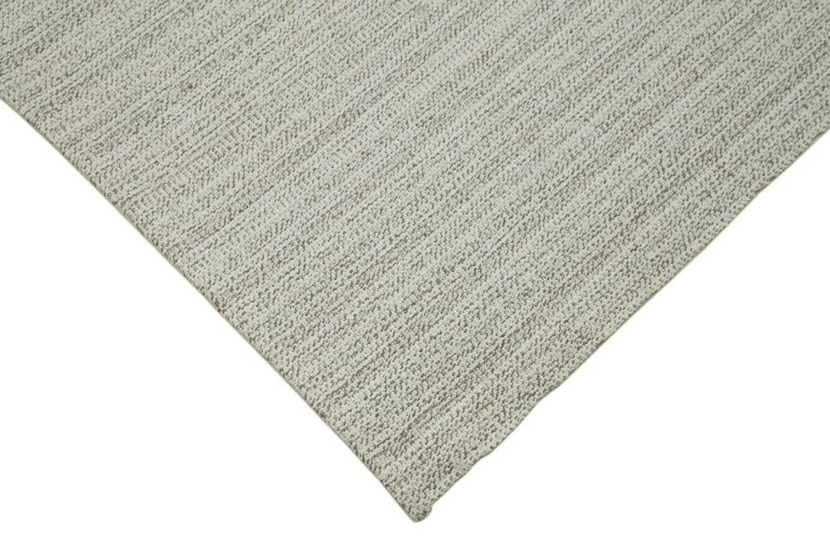 Flatweave Modern Bej Pamuk Üstü Yün El Dokuma Kilim-211x328 - Görsel 4