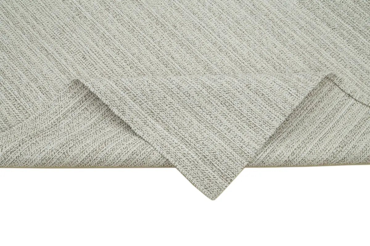 Flatweave Modern Bej Pamuk Üstü Yün El Dokuma Kilim-211x328 - Görsel 6