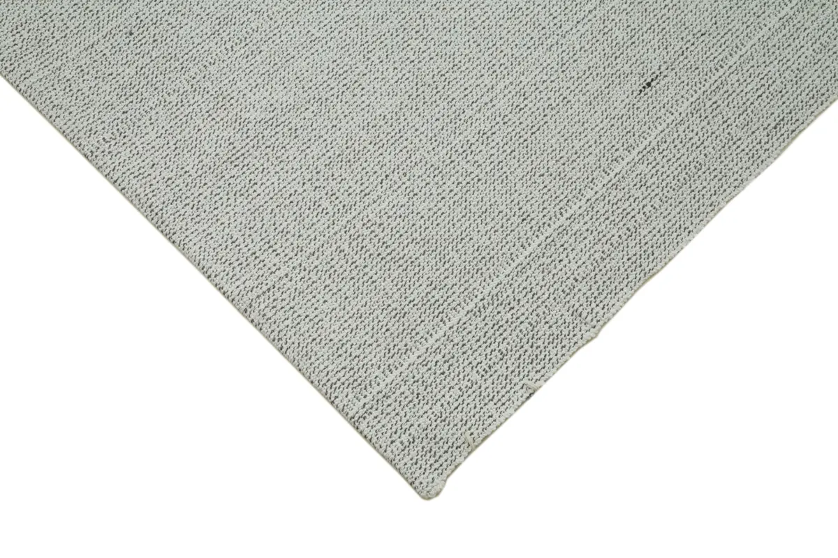 Flatweave Modern Bej Pamuk Üstü Yün El Dokuma Kilim-205x306 - Görsel 4