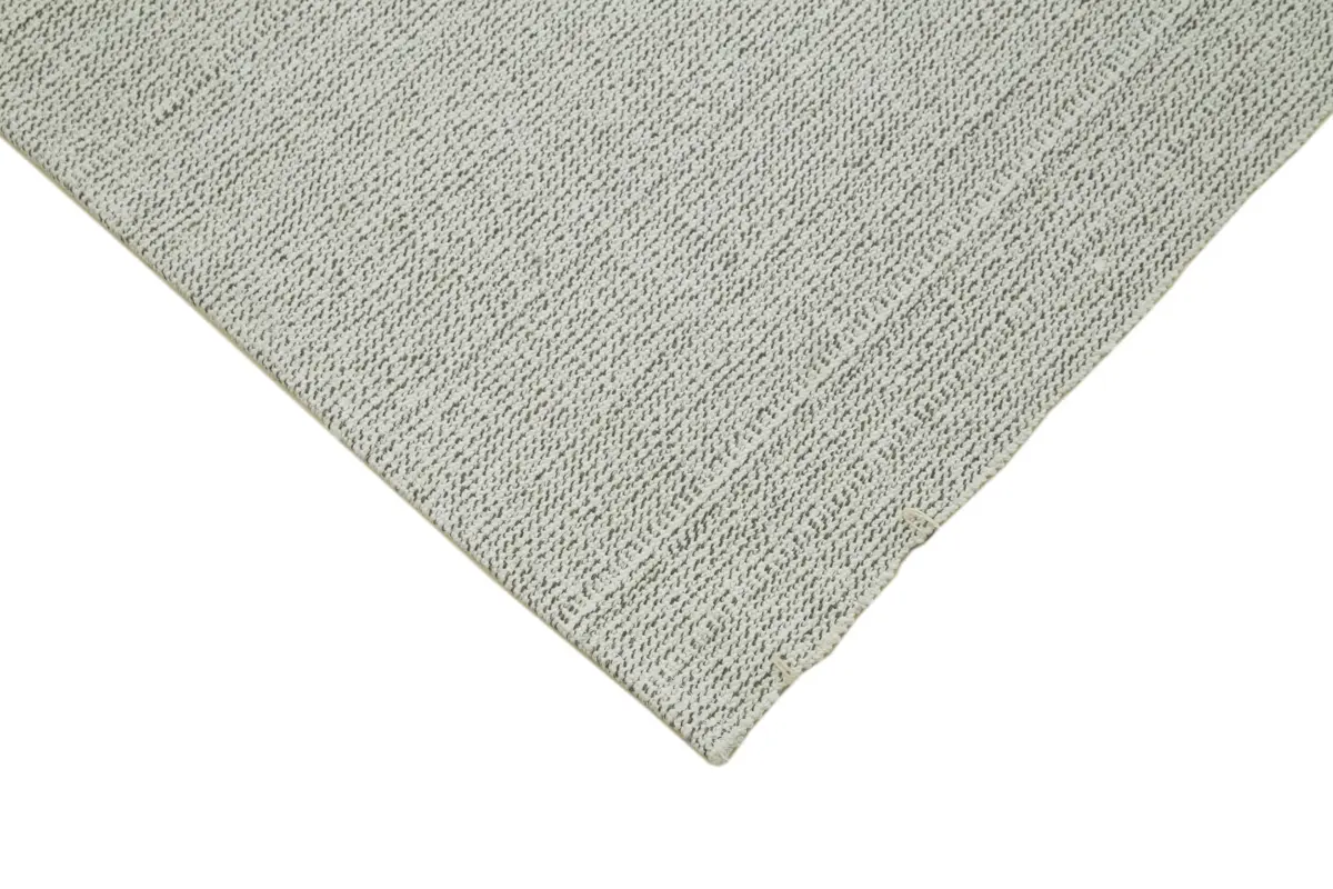 Flatweave Modern Bej Pamuk Üstü Yün El Dokuma Kilim-205x325 - Görsel 4