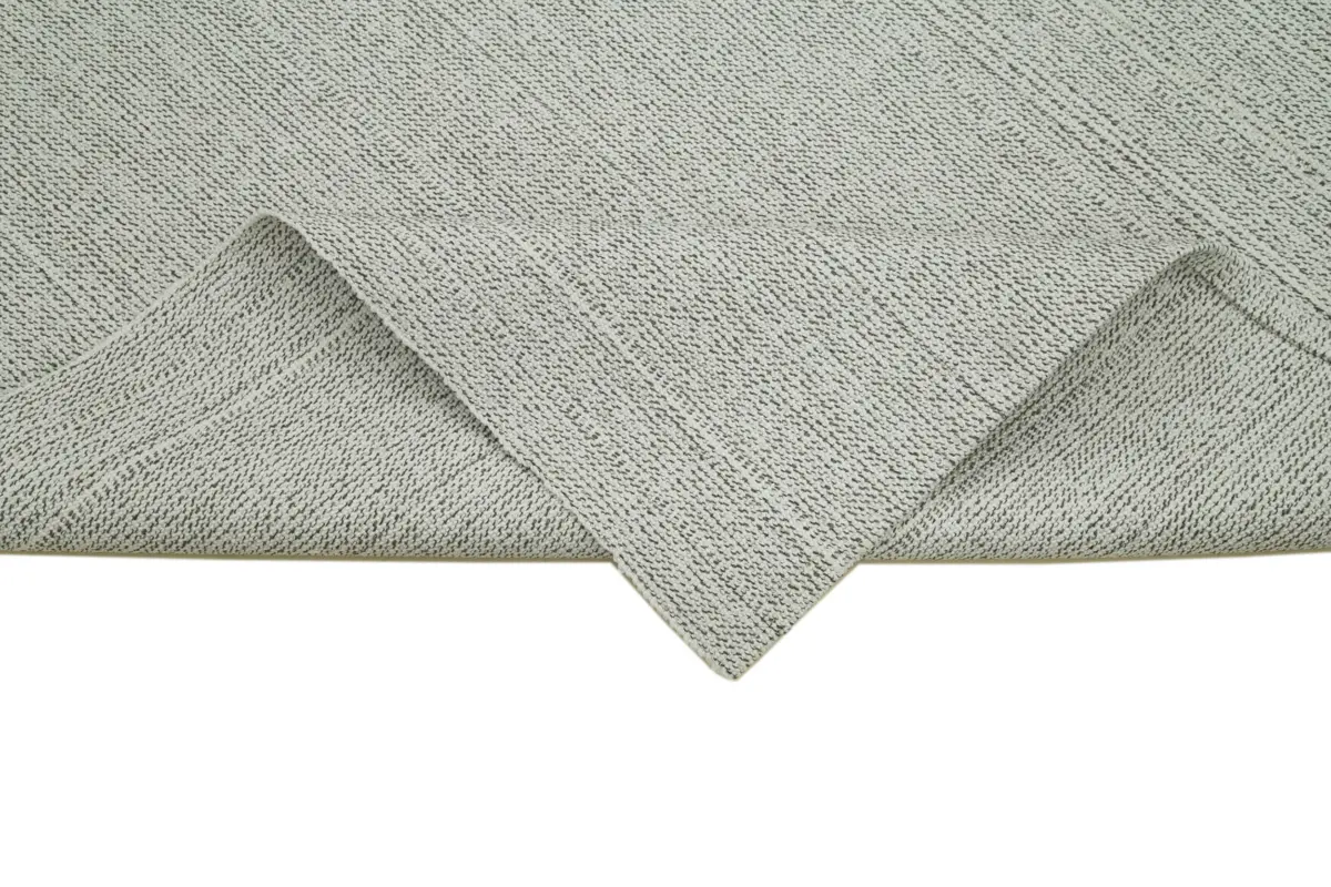 Flatweave Modern Bej Pamuk Üstü Yün El Dokuma Kilim-205x315 - Görsel 6