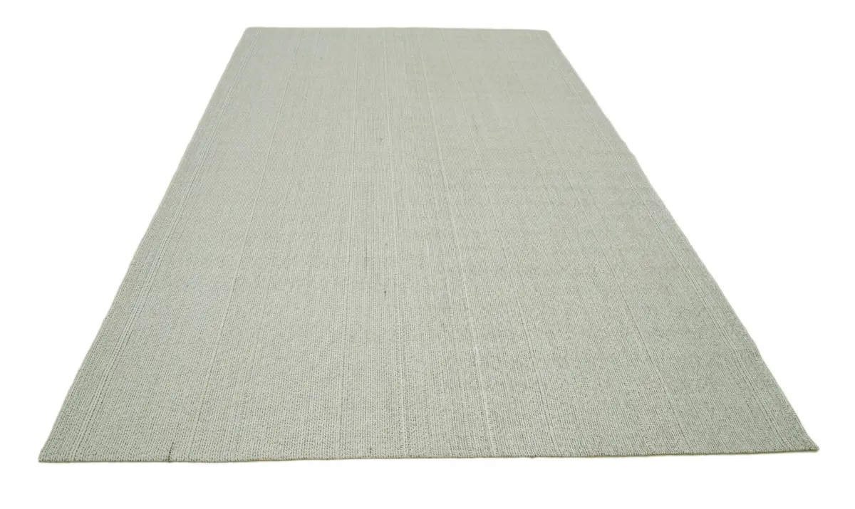 Flatweave Modern Bej Pamuk Üstü Yün El Dokuma Kilim-206x334 - Görsel 2