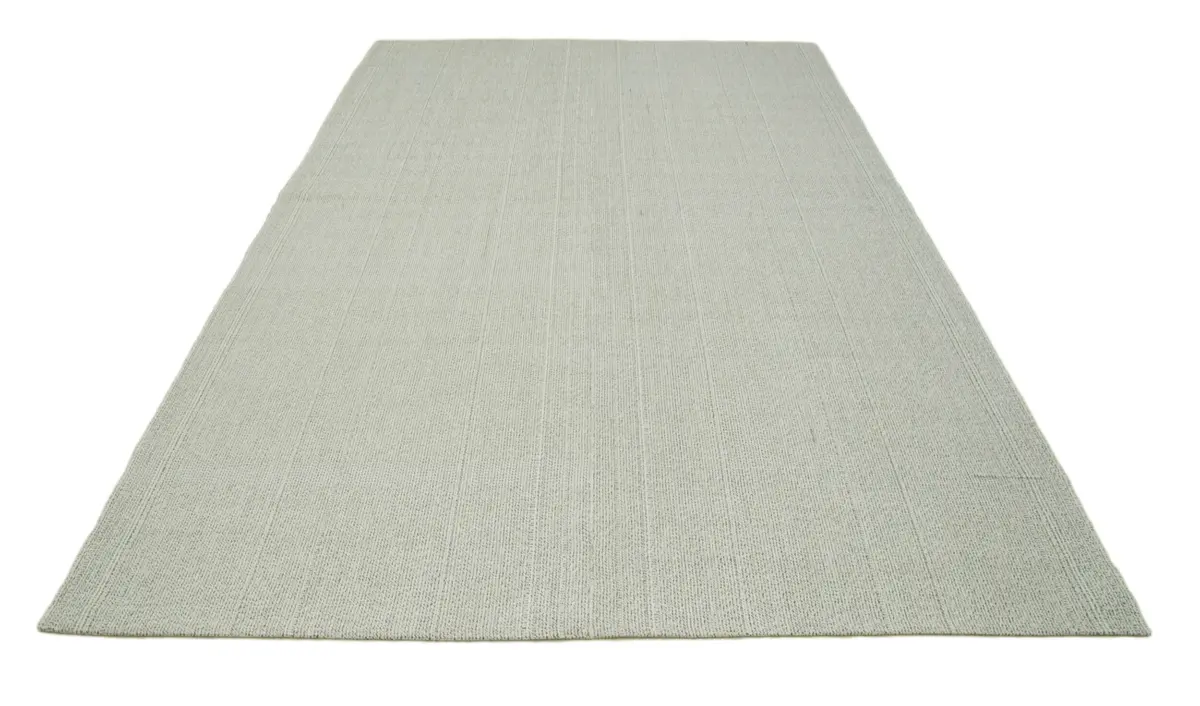 Flatweave Modern Bej Pamuk Üstü Yün El Dokuma Kilim-206x334 - Görsel 3
