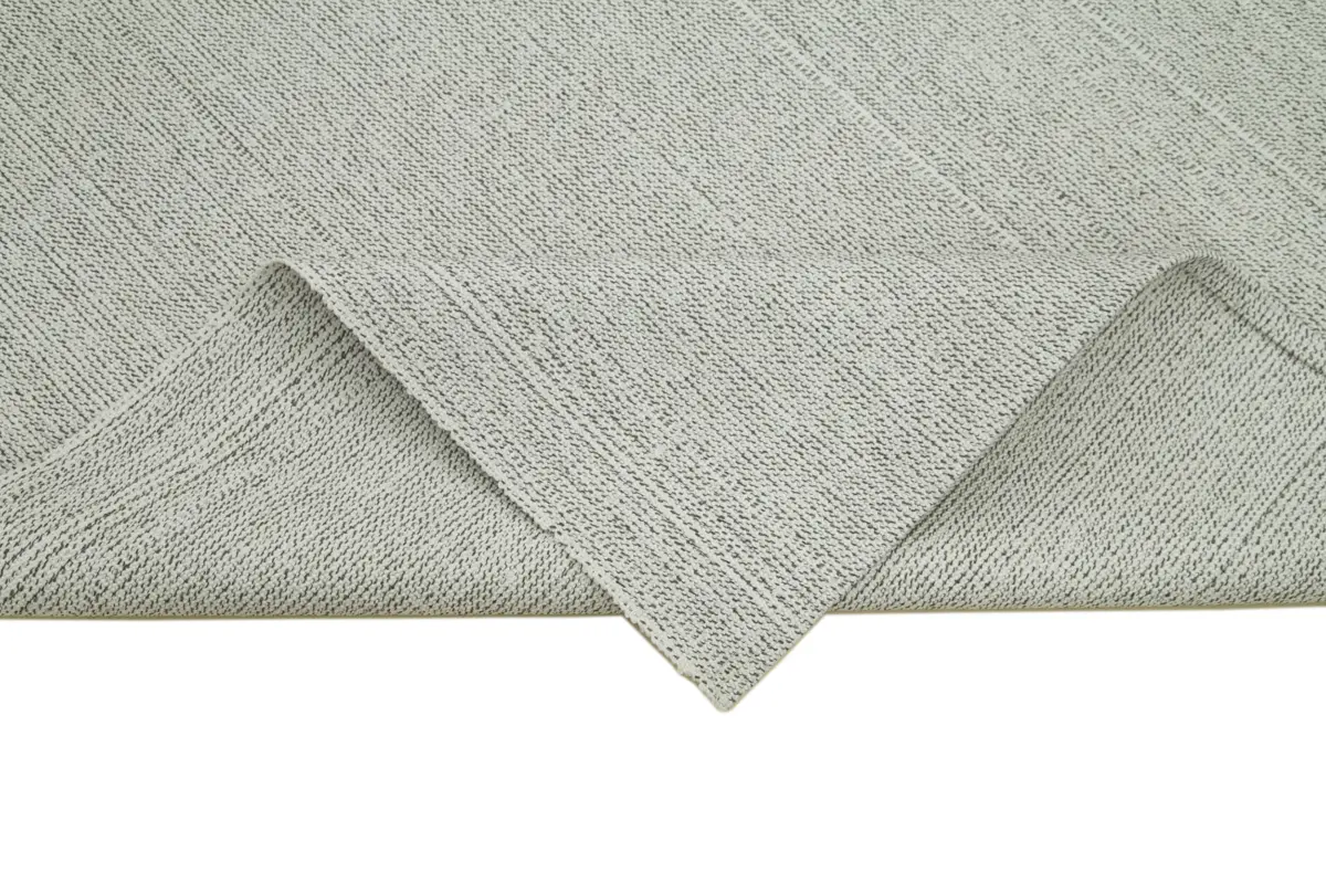 Flatweave Modern Bej Pamuk Üstü Yün El Dokuma Kilim-203x327 - Görsel 6