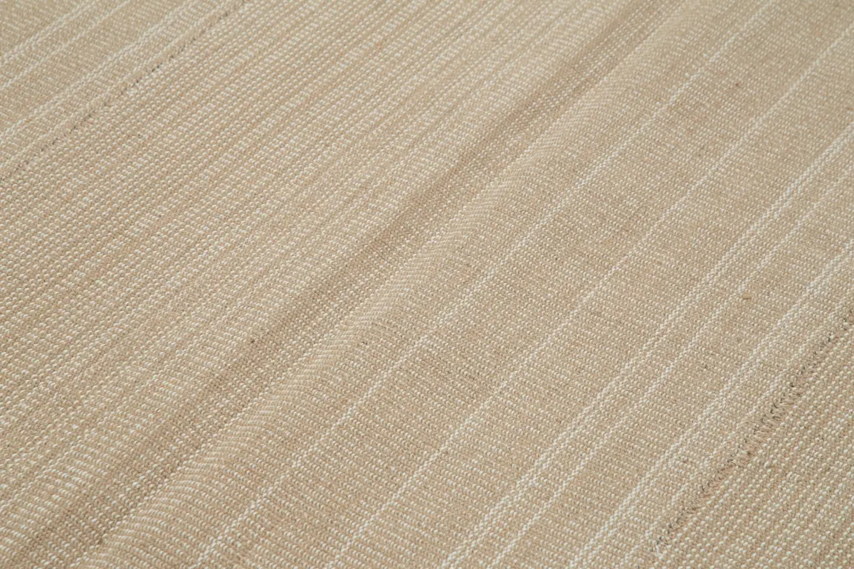 Flatweave Modern Bej Pamuk Üstü Yün El Dokuma Kilim-212x326 - Görsel 5