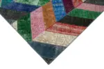 Patchwork Multi Pamuk Üzerine Yün El Dokuma Kilim-170x246 - Görsel 4