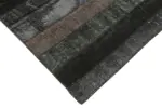 Patchwork Siyah Pamuk Üzerine Yün El Dokuma Kilim-171x243 - Görsel 4