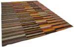 Anadolu Patchwork Multi Renk Pamuk Üzerine Yün El Dokuma Kilim-313x410 - Görsel 2