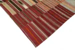 Anadolu Patchwork Multi Renk Pamuk Üzerine Yün El Dokuma Kilim-305x404 - Görsel 4