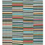 Chaput Patchwork Multi Renk Pamuk Üzerine Yün El Dokuma Kilim-220x308