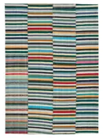 Chaput Patchwork Multi Renk Pamuk Üzerine Yün El Dokuma Kilim-220x308