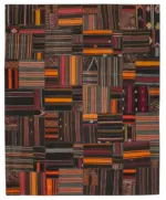 Kıl Çizgili Multi Keçi Kılı İpliğinden El Dokuma Kilim-331x410