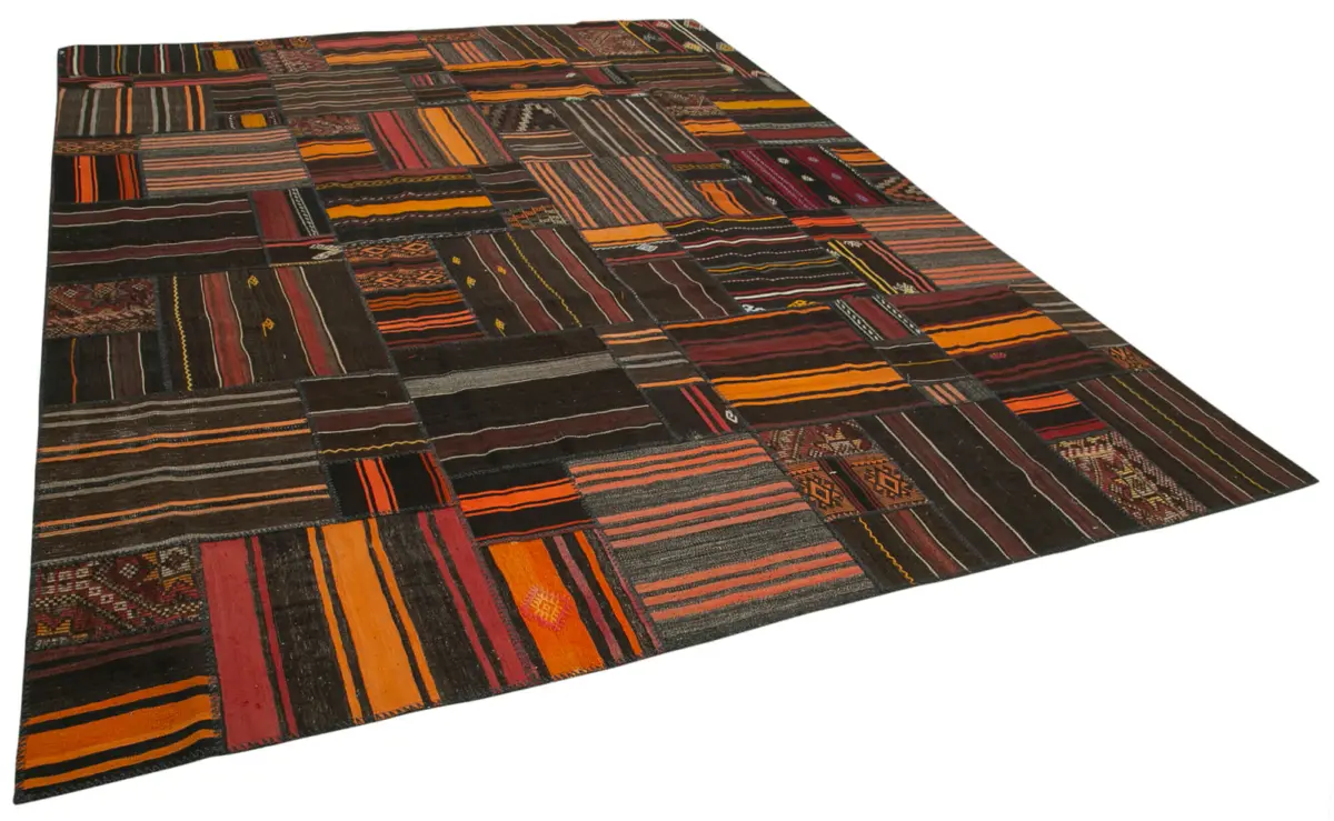 Kıl Çizgili Multi Keçi Kılı İpliğinden El Dokuma Kilim-331x410 - Görsel 2