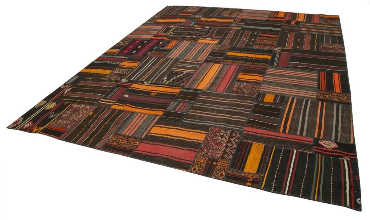Kıl Çizgili Multi Keçi Kılı İpliğinden El Dokuma Kilim-331x410 - Görsel 3