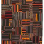 Kıl Çizgili Multi Keçi Kılı İpliğinden El Dokuma Kilim-330x415