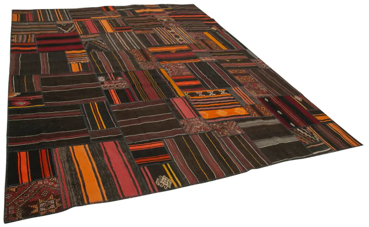 Kıl Çizgili Multi Keçi Kılı İpliğinden El Dokuma Kilim-330x415 - Görsel 2