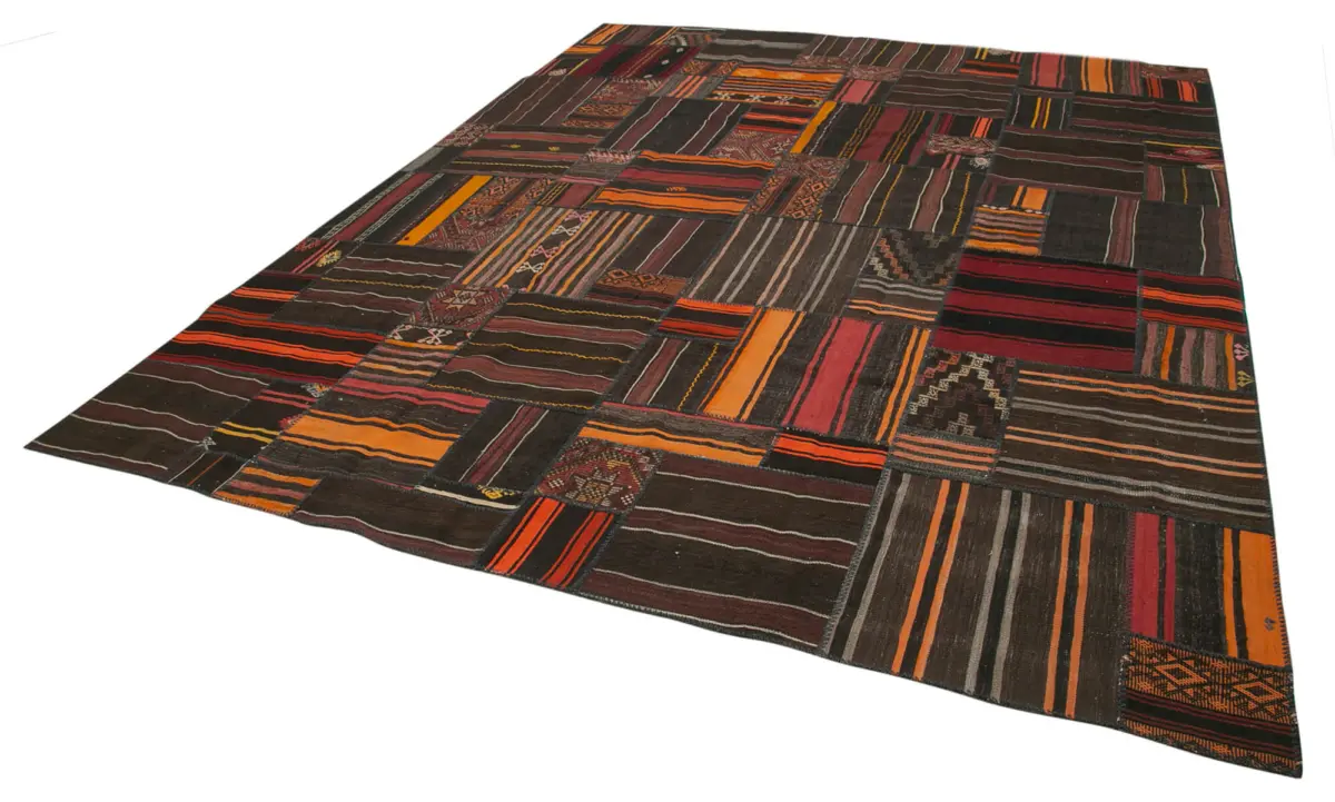Kıl Çizgili Multi Keçi Kılı İpliğinden El Dokuma Kilim-330x415 - Görsel 3