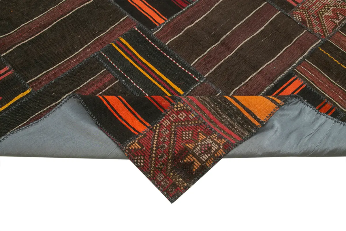 Kıl Çizgili Multi Keçi Kılı İpliğinden El Dokuma Kilim-330x415 - Görsel 6
