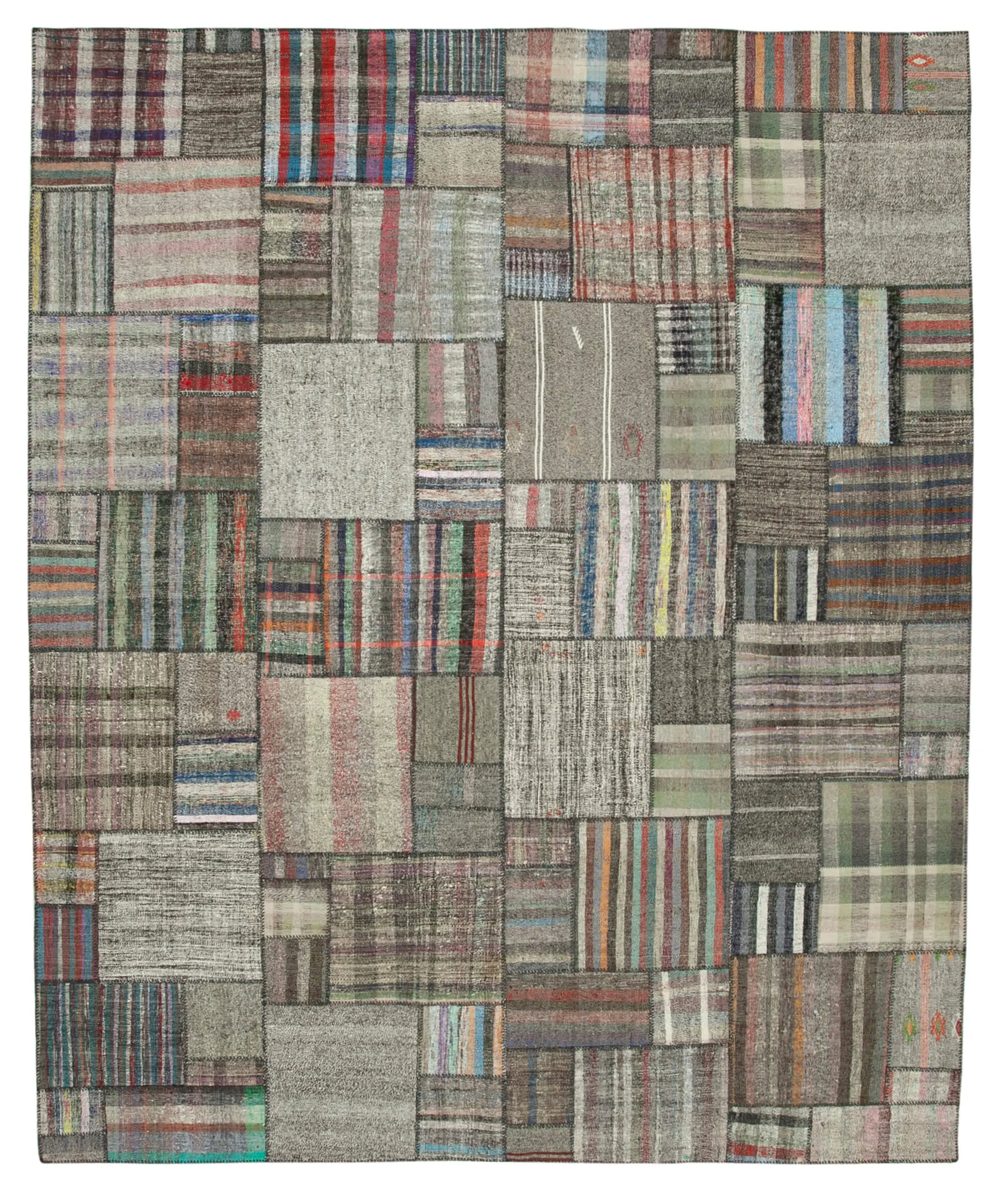 Rc_36957_1_Multicolor_Oriental_Kilim_Patchwork_Rugs Chaput Patchwork Multi Renk Pamuk Üzerine Yün El Dokuma Kilim-330x410 - Görsel 1