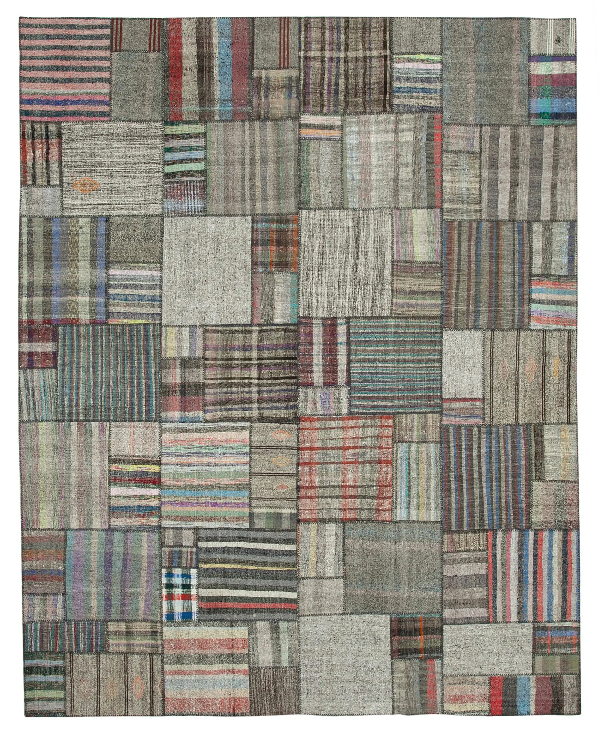Rc_36958_1_Multicolor_Oriental_Kilim_Patchwork_Rugs Chaput Patchwork Multi Renk Pamuk Üzerine Yün El Dokuma Kilim-328x416 - Görsel 1