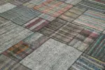 Chaput Patchwork Multi Renk Pamuk Üzerine Yün El Dokuma Kilim-328x416 - Görsel 5