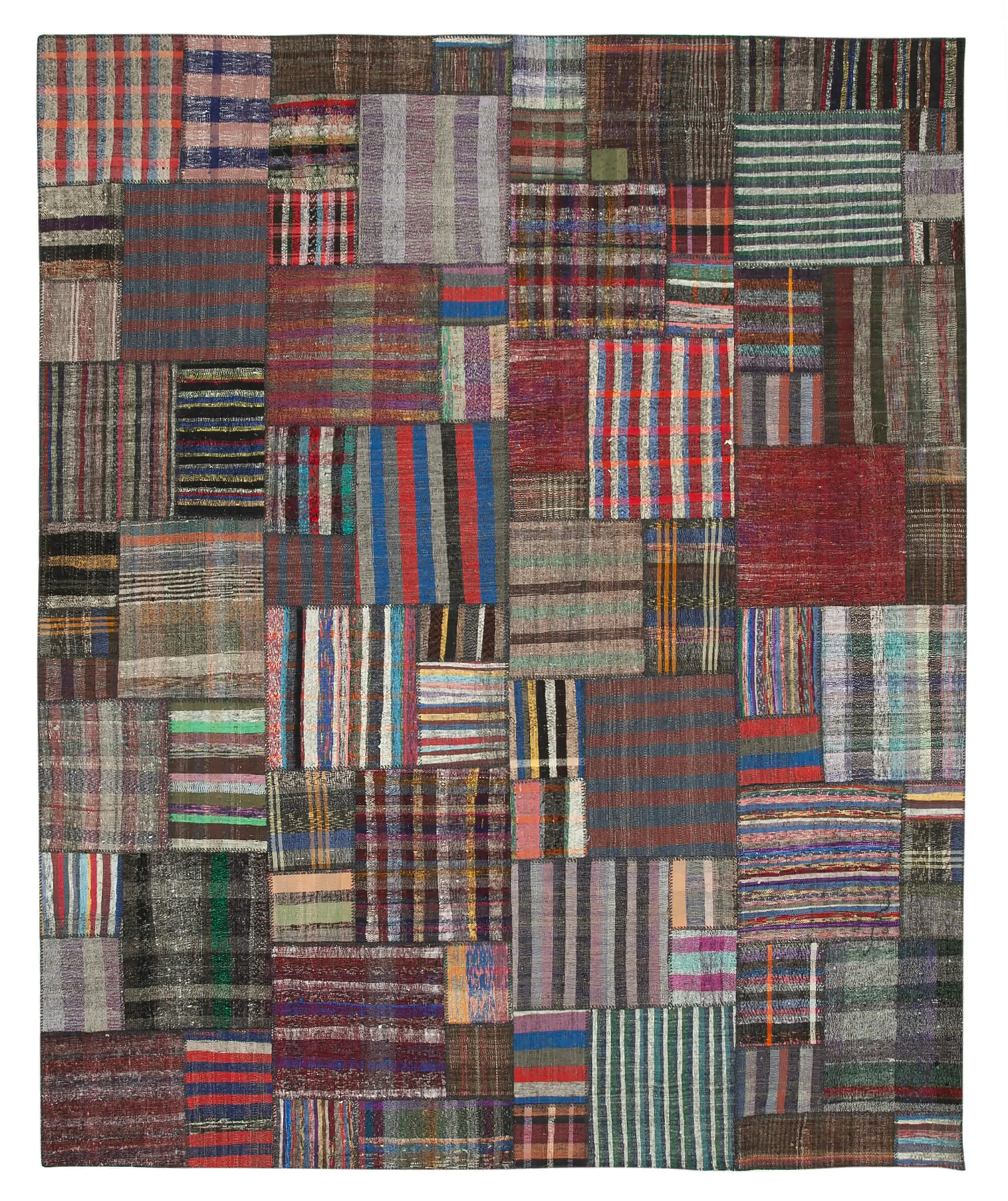 Rc_36959_1_Multicolor_Oriental_Kilim_Patchwork_Rugs Chaput Patchwork Multi Renk Pamuk Üzerine Yün El Dokuma Kilim-330x403 - Görsel 1