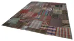 Chaput Patchwork Multi Renk Pamuk Üzerine Yün El Dokuma Kilim-330x403 - Görsel 3