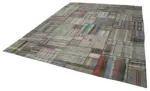 Chaput Patchwork Multi Renk Pamuk Üzerine Yün El Dokuma Kilim-326x410 - Görsel 3