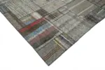 Chaput Patchwork Multi Renk Pamuk Üzerine Yün El Dokuma Kilim-326x410 - Görsel 4