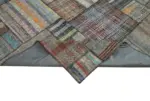 Chaput Patchwork Multi Renk Pamuk Üzerine Yün El Dokuma Kilim-326x410 - Görsel 6