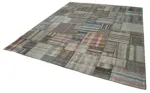 Chaput Patchwork Multi Renk Pamuk Üzerine Yün El Dokuma Kilim-330x411 - Görsel 3