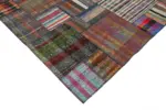 Chaput Patchwork Multi Renk Pamuk Üzerine Yün El Dokuma Kilim-328x405 - Görsel 4