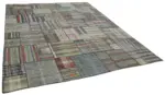 Chaput Patchwork Multi Renk Pamuk Üzerine Yün El Dokuma Kilim-330x412 - Görsel 2