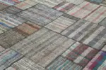 Chaput Patchwork Multi Renk Pamuk Üzerine Yün El Dokuma Kilim-330x412 - Görsel 5