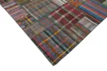 Chaput Patchwork Multi Renk Pamuk Üzerine Yün El Dokuma Kilim-327x408 - Görsel 4