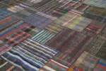 Chaput Patchwork Multi Renk Pamuk Üzerine Yün El Dokuma Kilim-327x408 - Görsel 5
