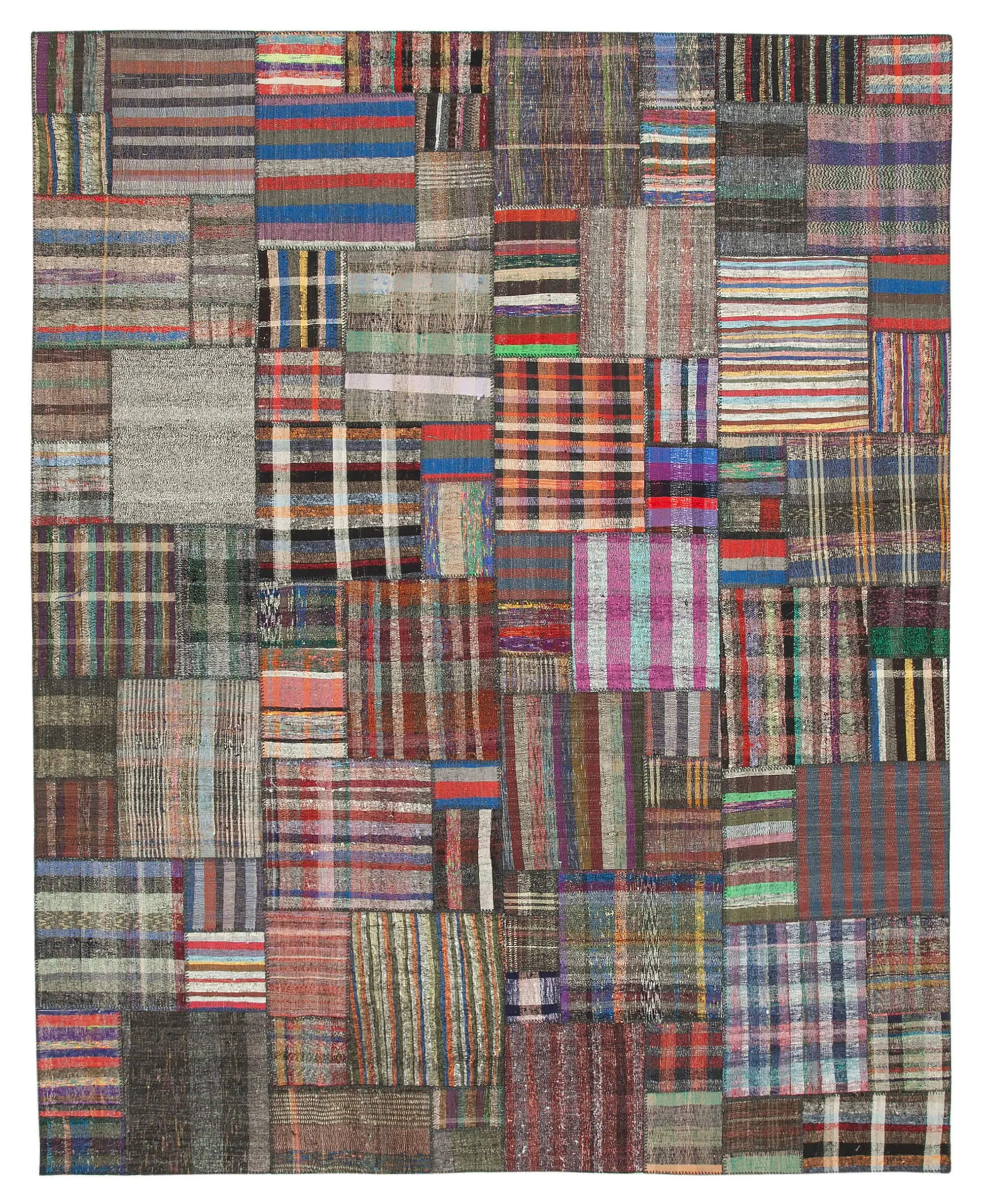 Rc_36966_1_Multicolor_Oriental_Kilim_Patchwork_Rugs Chaput Patchwork Multi Renk Pamuk Üzerine Yün El Dokuma Kilim-330x412 - Görsel 1
